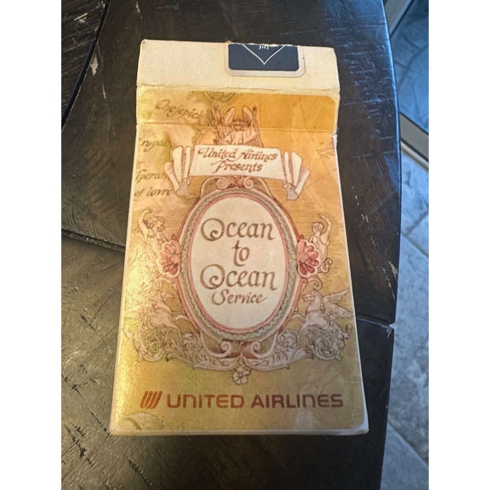 Vintage 1970s United Airlines Playing Cards Ocean to Ocean Service Airline Deck